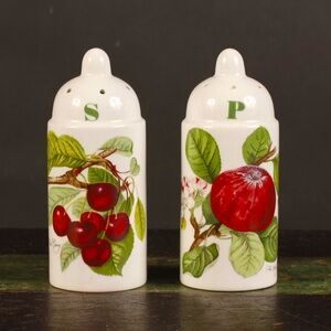 Portmeirion Salt & Pepper Shaker Set~Hoary Apple/Late Duke Cherry~Vintage